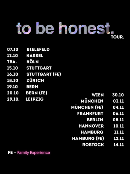 O'BROS TO BE HONEST. TOUR